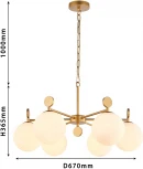 Подвесная люстра Favourite Absolute 2928-6P (220V, на цепи, шарики)