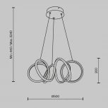 Подвесной светильник Maytoni Curve MOD241PL-L60BSK (LED, 220V, на тросе)