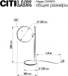 Настольная лампа Citilux Нарда CL204810 (220V, выключатель, шар)