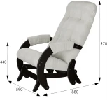 Кресло-маятник Модель 68 Ткань верона лайт грей, каркас венге от фабрики Mebelik