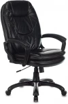 Кресло руководителя Бюрократ CH-868N черный Leather Venge Black эко.кожа крестовина пластик