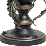 Наземный фонарь Кузнечное дело Галактика 23-002-ЧЗ (220V, ковка, шар, листья, под старину, IP54)