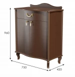 Комод Джульетта с распашными дверцами, орех Л от фабрики Mebelik