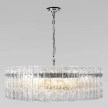 Подвесная люстра Loft It Nevada 10297/800 Nickel (220V, хрусталь, на цепи, круглые)