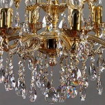 Подвесная люстра Ambiente by Brizzi Leon 2128/6 WP Tear Drop (220V, хрусталь Asfour, на цепи, подсвечник, свеча)