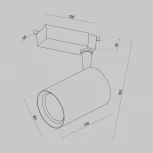 Трековый светильник Vuoro Unity 3000K 15Вт 60° LED (однофазный) Maytoni Technical TR003-1-15W3K-W-B (220V, круглые)