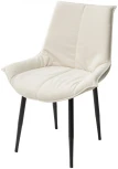 Обеденный стул M-City Осло Светло-бежевый Vivaldi #V02, велюр / черный каркас