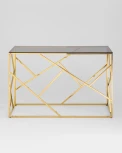 Консоль Stool Group АРТ ДЕКО 120х40 золото стекло smoke УТ000001964
