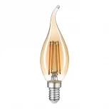 Лампочка светодиодная филаментная прозрачная свеча на ветру E14 11W Thomson Tail Candle TH-B2120