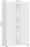 Шкаф Woodville трехстворчатый Валенсия белый текстурный 539288