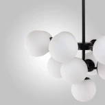 Потолочная люстра на штанге AM Group AM490 BK (220V, шар, молекулы)