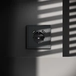 Розетка с заземлением, шторками и USBх2 (графит) Voltum S70 VLS040407