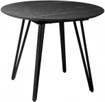 Стол R-Home Диего d860 мрамор графит со скосом