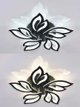 Потолочная люстра Natali Kovaltseva HIGH-TECH LED LAMPS 82006 BLACK (регулировка яркости, 220V, пульт управления, цветы)