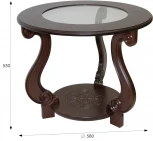 Стол журнальный Грация (С) темно-коричневый от фабрики Mebelik