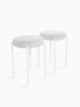 Табурет МАМАДОМА БОБ, Белый/SILVER LUX b20