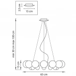 Подвесная люстра Lightstar Sferetta 801124 (220V, на тросе, шарики, кольцо, бусы)