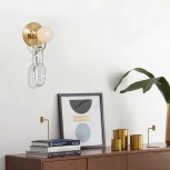 Настенный светильник (бра) Chain Wall Прозрачный ImperiumLoft Chain-Wall01 (178089-26) (220V, шар)