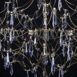 Подвесная люстра большая Loft It Mira 10259/1000 Gold Asfour (LED, 220V, на тросе)