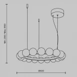 Подвесной светильник Maytoni Ambre MOD331PL-L32BS3K (LED, 220V, на тросе, шарики)