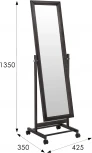 Зеркало напольное BeautyStyle 27 венге 135 см х 42,5 см от фабрики Mebelik