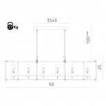 Подвесная люстра Divinare Ostin 1100/02 SP-12 (220V, на цепи)