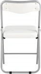 Складной стул Stool Group Джонни экокожа белый каркас металлик УТ000035363