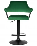 Стул барный DOBRIN CHARLY BLACK (зеленый велюр (MJ9-88)) 5019_BlackBase-LM BLACK, цвет сиденья зеленый (MJ9-88), основания черный