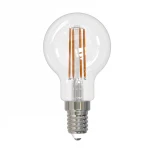 Лампочка светодиодная шар прозрачная E14 11W 3000K Uniel LED-G45-11W/3000K/E14/CL PLS02WH