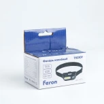 Фонарь налобный Feron TH2309 41713 с аккумул. USB 3W+2W XPE+COB IP44, пластик