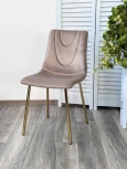 Стул ELLI BLUVEL-40 Бежевый, велюр / золотой каркас M-City 629M04986