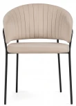 Стул Woodville на металлокаркасе Лео бежевый / черный 528455