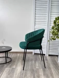 Стул JUST, цвет Velutto 33 Изумрудный, велюр / черный каркас M-City 464M05077