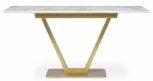 Стол на тумбе Woodville Бугун белый / золото 500006