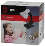 Интерьерная настольная лампа на прищепке Эра N-102-E27-40W-BU (для детской, 220V, выключатель, для чтения)