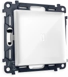 Комплект механизма Ambrella Volt 1-клавишного проходного выключателя с подсветкой 5600K ALFA MA102035 Белый глянец QUANT