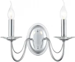 Бра Lumion Incanto 8034/2W металл/стекло, хром/прозрачный E14 2*40W 220V (подсвечник, свеча)