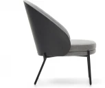 Кресло Eamy светло-серое из шпона ясеня с черной отделкой La Forma (ex Julia Grup) арт.150957