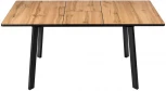 Стол Bradex Home Dublin раскладной 120-160х80х75 Дуб Вотан с черными ножками (RF 0482)