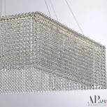 Подвесная люстра светодиодная APL LED Sicilia SH04.86.A.Ni.4000 (220V, хрусталь, на тросе)