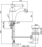 Смеситель Cezares Margot MARGOT-BSM1-02-M для биде