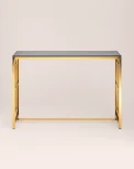 Консоль Stool Group БРУКЛИН 115*30 золото стекло smoke УТ000001496