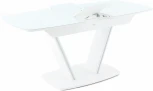 Стол Дрезден, Белый/Белый матовый шагрень, Аврора