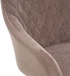 Стул с подлокотниками Слим, каркас Черный, велюр Латте Leset