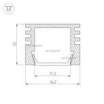 Профиль PDS-S-2000 (Алюминий) 012094 Arlight