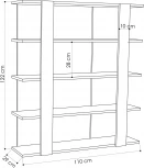 Стеллаж Прямые TITA BOOKCASE (ЛДСП) LEVE