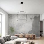 Подвесной светильник Eurosvet Over 90323/1 черный (LED, 220V, пульт управления, на тросе, круглые)