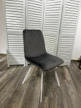 Обеденный стул M-City DAIQUIRI BLUVEL-14 GREY / белый каркас, велюр