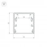 Профиль TOP-LINIA53-2000 ANOD (Алюминий) 016989 Arlight