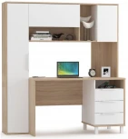 Письменный стол Woodville Комфорт 12.95 дуб сонома / белый PE шагрень 415713